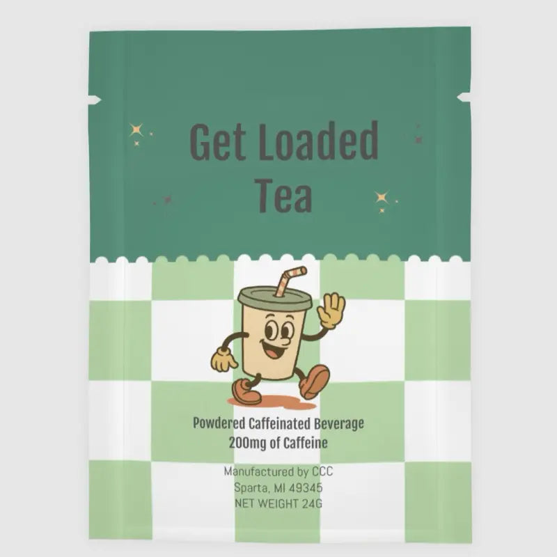 Loaded Tea - Single Serving Packet | 32 Oz Caffeinated Flavored Hydration Powder Beverage Mix | Made in the USA | Effortless Mixing