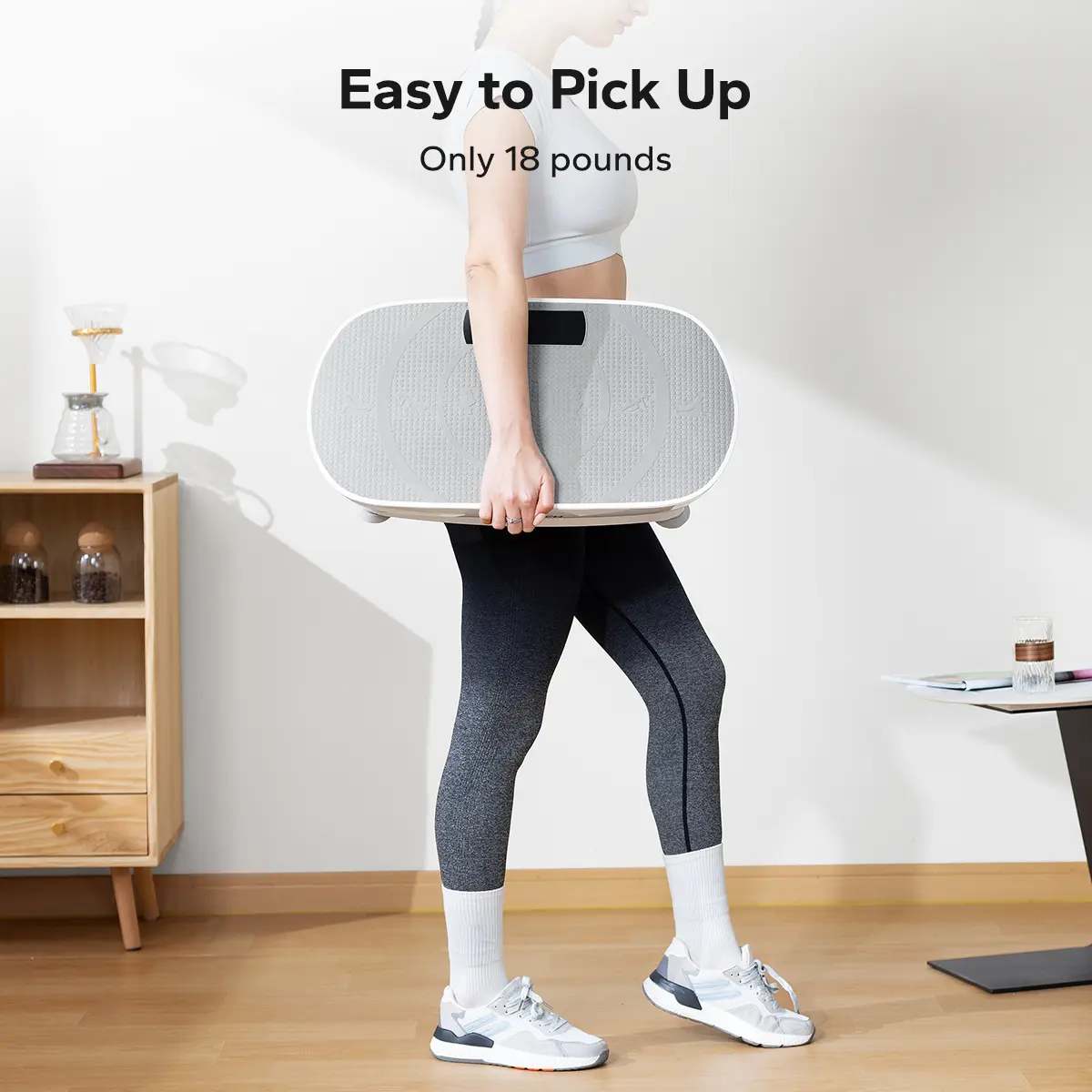 Merach Vibration Plate Exercise Machine with Lymphatic Drainage Feature Compact Design for Full Body Workout Max User Weight 400LBS Home Gym Equipment